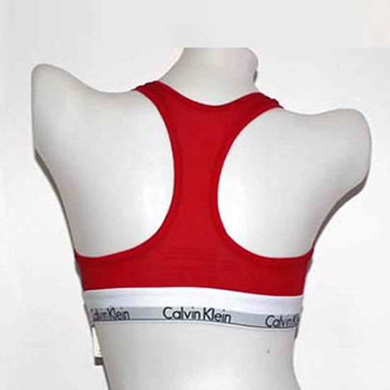 Sujetador Calvin Klein Mujer Blanco Rojo - Haga un click en la imagen para cerrar